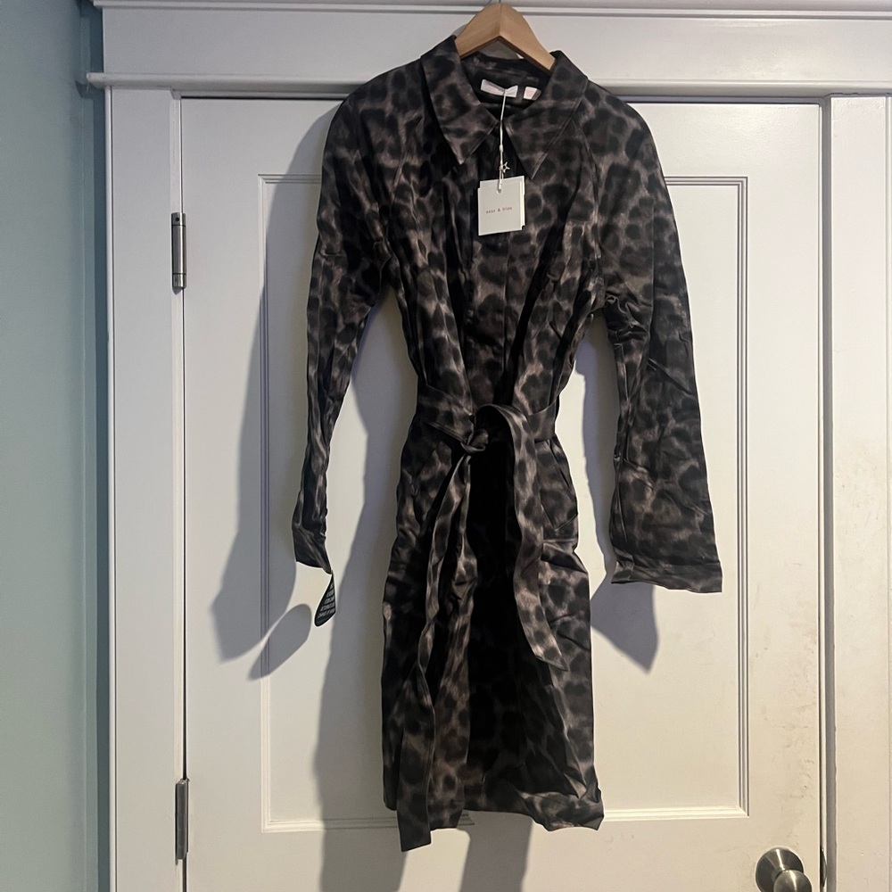 SASS & BIDE “Lives Lived" Leopard Trench Coat - NWT - XL - Picture 8 of 15